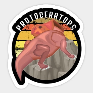 Protoceratops Retro Dinosaur Design Sticker